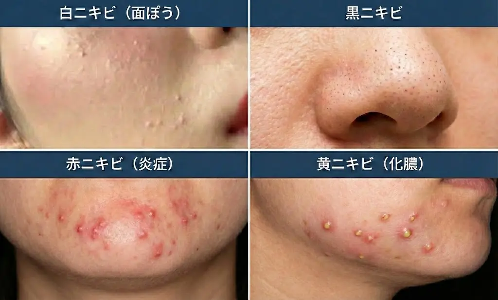 ニキビの進行段階